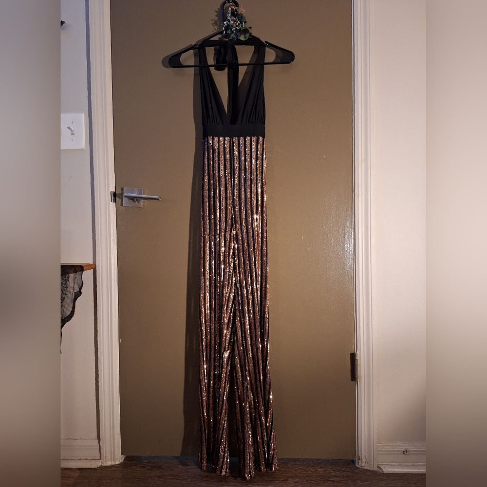 Gold Sequim Romper